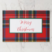 スチュワートメリー王室のクリスマスプレイドランチョンマット ペーパーパッド (正面)