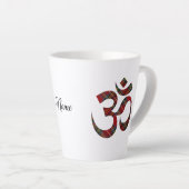 スチュワート王室のタータンチェックオムシンボル、12ozラテマグカップ カフェラテマグ (右アングル)