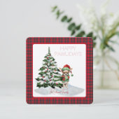 スチュワート王室のタータンチェックハッピーパウィデイズドッグ (スタンド正面)