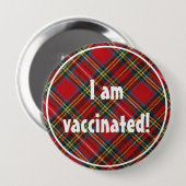 スチュワート王室のタータンチェックパターンIは予防接種を受けている 缶バッジ (正面&裏面)
