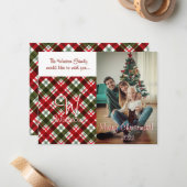 スチュワート王室のタータンチェックプレイドクリスマスカード ノートカード (正面/裏面インサイチュ)