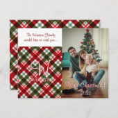 スチュワート王室のタータンチェックプレイドクリスマスカード ノートカード (正面/裏面)