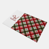 スチュワート王室のタータンチェックプレイド ドアマット (アングル)