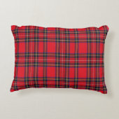 スチュワート王室のタータンチェックレッドブラックプレイド アクセントクッション (裏面)