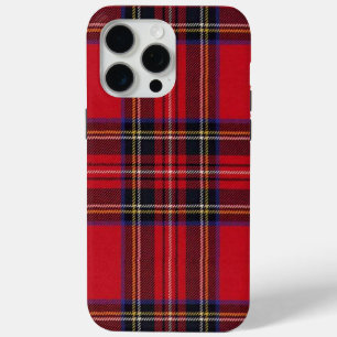 スチュワート王室のタータンチェックレッドブラックプレイド iPhone 15 PRO MAXケース