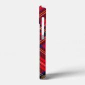 スチュワート王室のタータンチェックレッドブラックプレイド Case-Mate iPhoneケース (裏面 / 左)