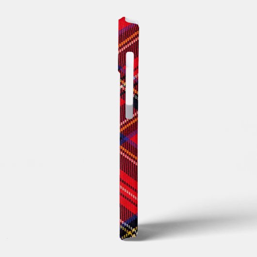 スチュワート王室のタータンチェックレッドブラックプレイド Case-Mate iPhoneケース (裏面 / 左)