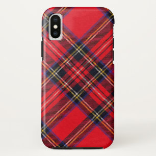スチュワート王室のタータンチェックレッドブラックプレイド iPhone XSケース