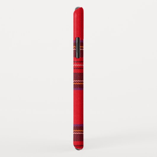 スチュワート王室のタータンチェックレッドブラックプレイド Case-Mate iPhoneケース (裏面/右)