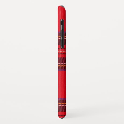 スチュワート王室のタータンチェックレッドブラックプレイド Case-Mate iPhoneケース (裏面/左)