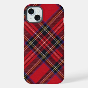 スチュワート王室のタータンチェックレッドブラックプレイド iPhone 15 PLUSケース