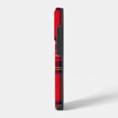 スチュワート王室のタータンチェックレッドブラックプレイド iPhoneケース (左側面)