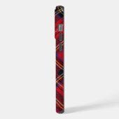 スチュワート王室のタータンチェックレッドブラックプレイド iPhoneケース (左側面)