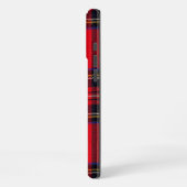 スチュワート王室のタータンチェックレッドブラックプレイド iPhoneケース (左側面)