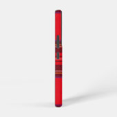 スチュワート王室のタータンチェックレッドブラックプレイド SAMSUNG GALAXYケース (右側面)