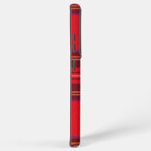 スチュワート王室のタータンチェックレッドブラックプレイド SAMSUNG GALAXYケース (右側面)