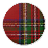 スチュワート王室のタータンチェック格子引き出しプル セラミックノブ (正面)