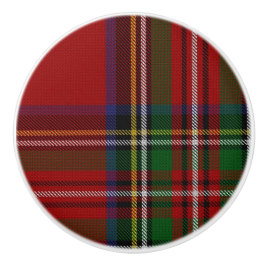 スチュワート王室のタータンチェック格子引き出しプル セラミックノブ