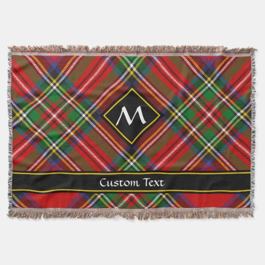 スチュワート王室のタータンチェック スローブランケット (正面)