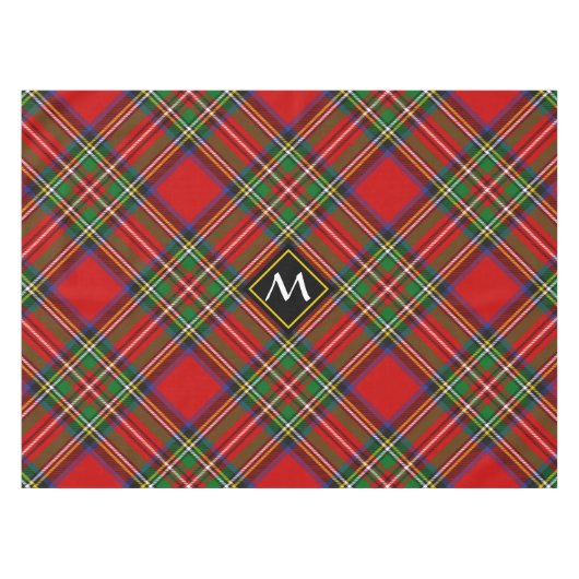 スチュワート王室のタータンチェック テーブルクロス (正面(横))