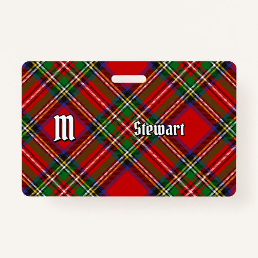 スチュワート王室のタータンチェック バッジ (正面)
