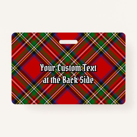 スチュワート王室のタータンチェック バッジ (裏面)