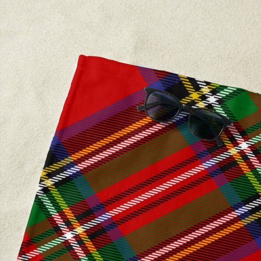 スチュワート王室のタータンチェック ビーチタオル (インサイチュ)