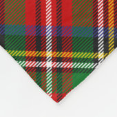 スチュワート王室のタータンチェック フリースブランケット (角)