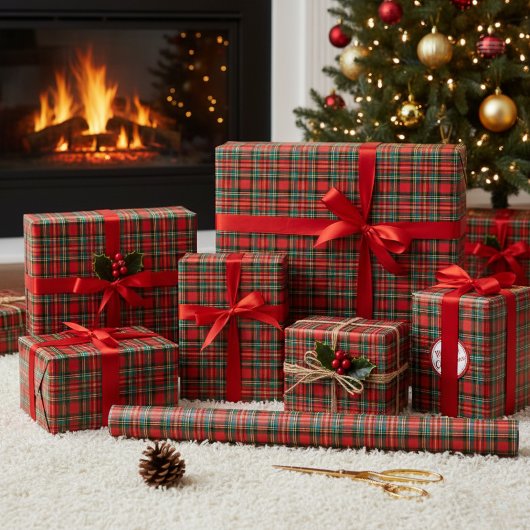 スチュワート王室のタータンチェック ラッピングペーパー