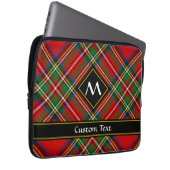 スチュワート王室のタータンチェック ラップトップスリーブ (正面右)