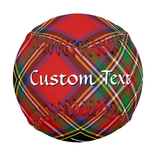 スチュワート王室のタータンチェック 野球ボール (正面)