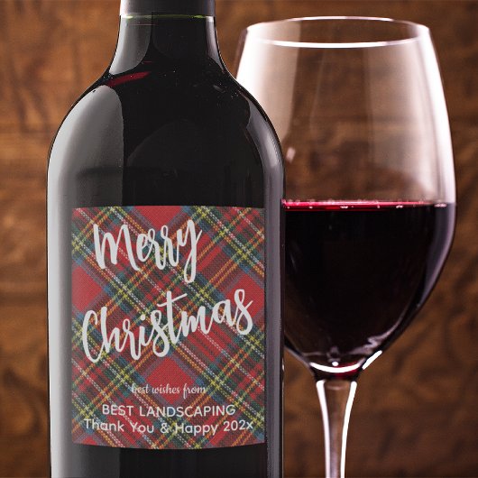 スチュワート タルタン ホワイト スクリプト、会社名 6個セット ワインラベル