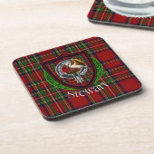 スチュワート Scottish クラン タートン & クレスト コースター (左側)