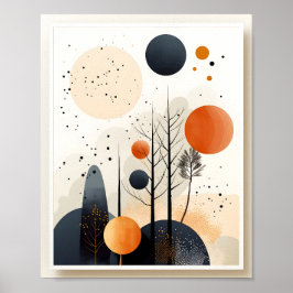 スチユニークカンジナビアの幾何合成図形 ポスター