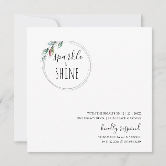 スチユニークモダンンジナビアのクリスマス招待状 ノートカード (正面)