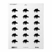 スチラコサウルスディノ恐竜 ラベル (フルシート)