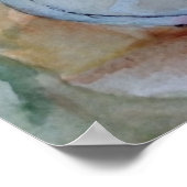 スチルグラスボトルと梨のプレート ポスター (角)