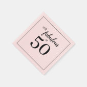 スチルシンプルファブルアットフィフティ誕生日ナプキン スタンダードカクテルナプキン (角)