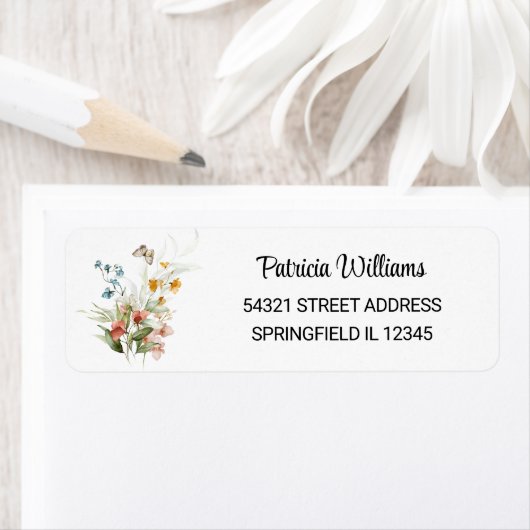 スチルミニマルライフフローラ差出人住所 ラベル (インサイチュ)