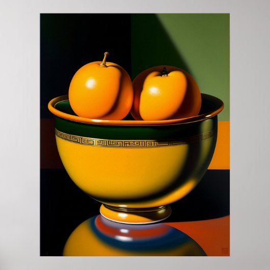 スチルライフとフルーツ – キャンバスアートプリント ポスター (正面)