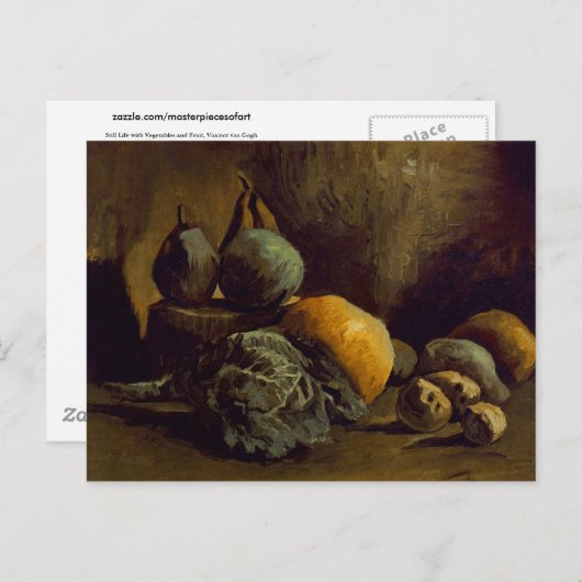 スチルライフスタディーズ&フルーツヴァンゴッホファインアート ポストカード (正面/裏面)
