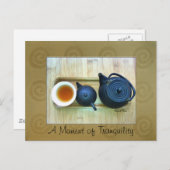 スチルライフティーセット写真カスタム文字 ポストカード (正面/裏面)