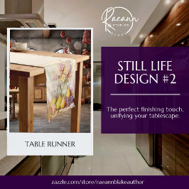 スチルライフデザインテーブルランナー ショートテーブルランナー