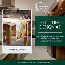 スチルライフデザインテーブルランナー ショートテーブルランナー