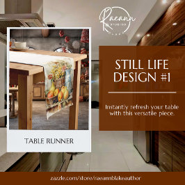 スチルライフデザインテーブルランナー ショートテーブルランナー