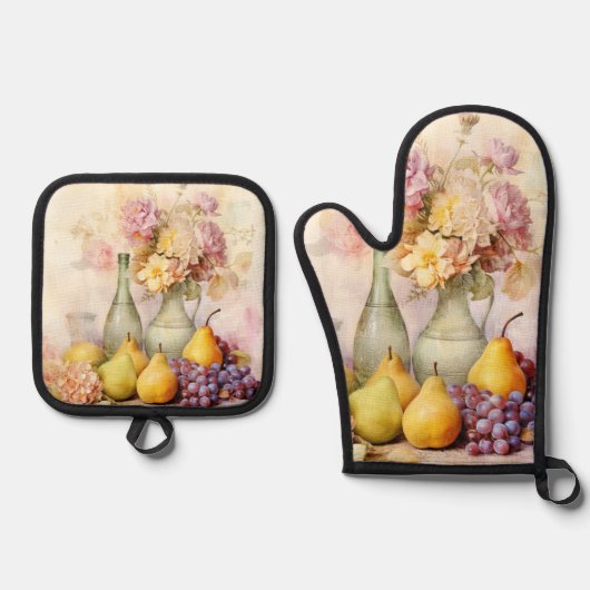 スチルライフデザイン 鍋つかみ&鍋敷きセット (正面)