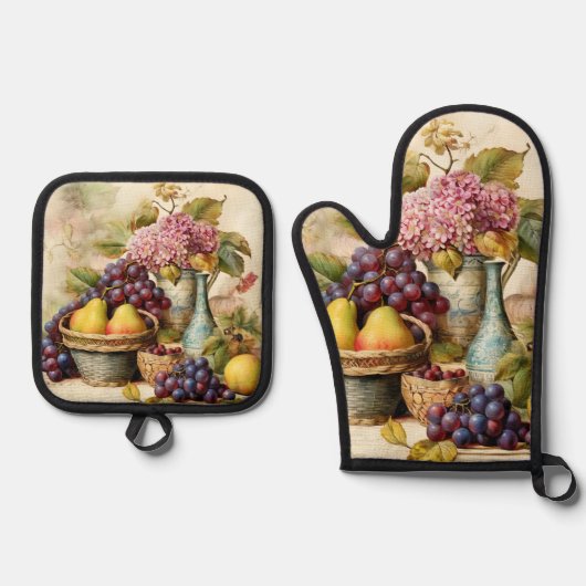 スチルライフデザイン 鍋つかみ&鍋敷きセット (正面)