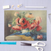 スチルライフフラワーズポピーフローラデコパージュ 薄葉紙 (クラフト)