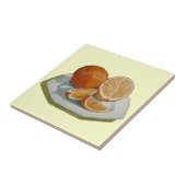 スチルライフフルーツ切りオレンジのリアルなアートタイル タイル (側面)