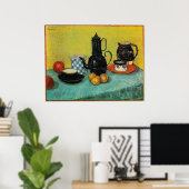 スチルライフブルーエナメルコーヒーポットなど1888 ポスター (ホームオフィス)